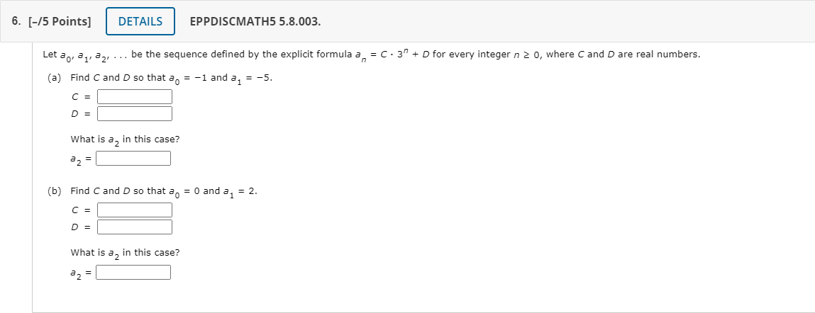 Solved 6. [-/5 Points) DETAILS EPPDISCMATH5 5.8.003. Letao, | Chegg.com