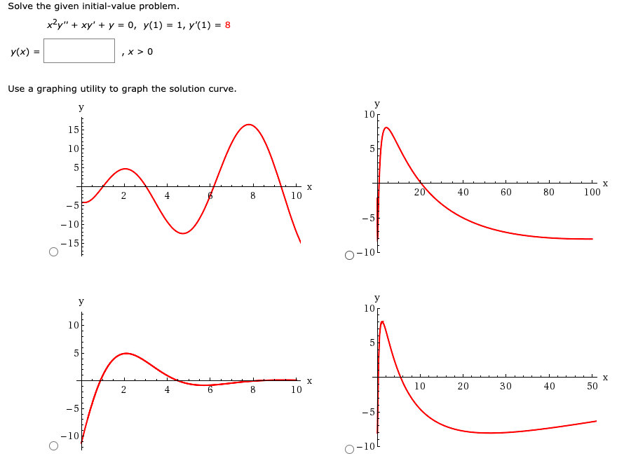 Solved Solve The Given Initial Value Problem X2y Xy Chegg Com