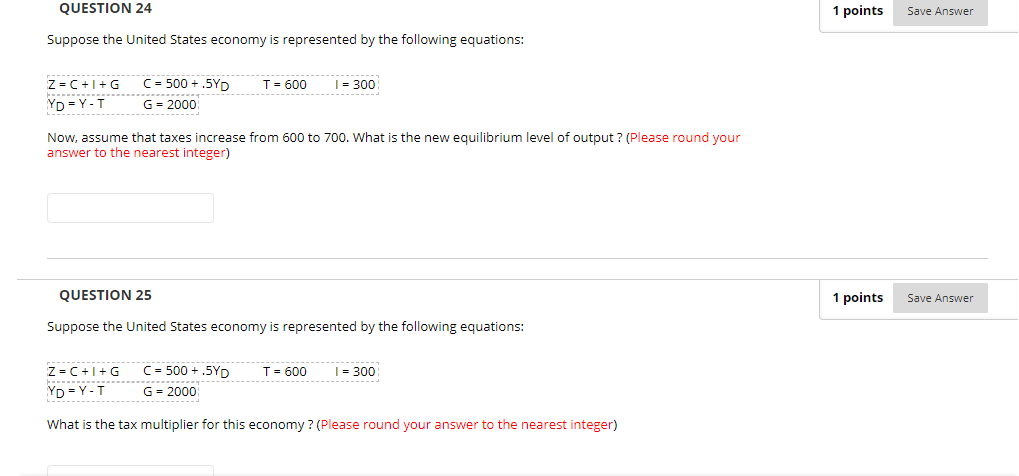 Solved QUESTION 22 1 points Save Answer Suppose the United | Chegg.com