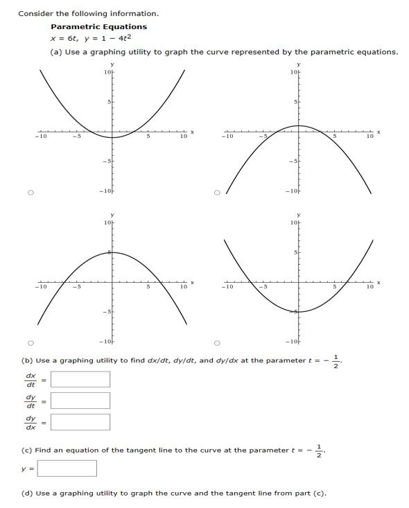 Solved Consider the following information. Parametric | Chegg.com