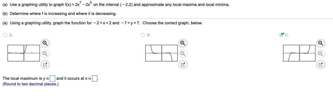 Solved A Use A Graphing Utility To Graph F X 2x 2