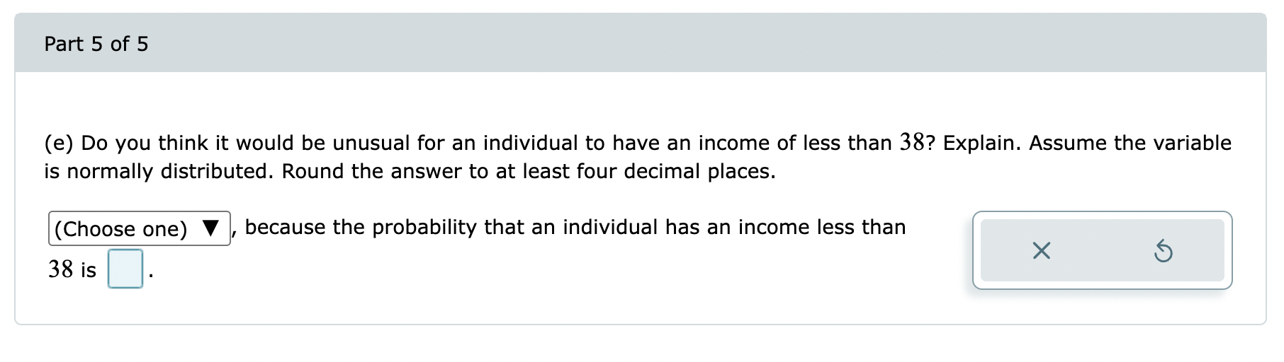Solved Annual income: The mean annual income for people in a | Chegg.com