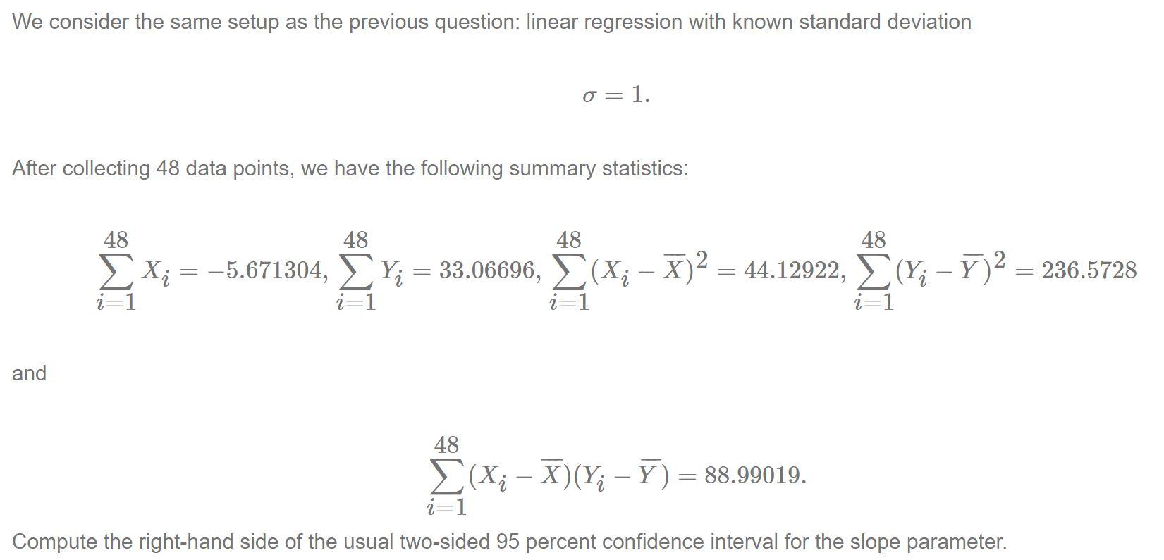 Solved We consider the same setup as the previous question: | Chegg.com