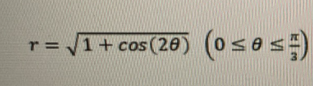 Solved r=1+cos(2θ)(0≤θ≤3π) | Chegg.com