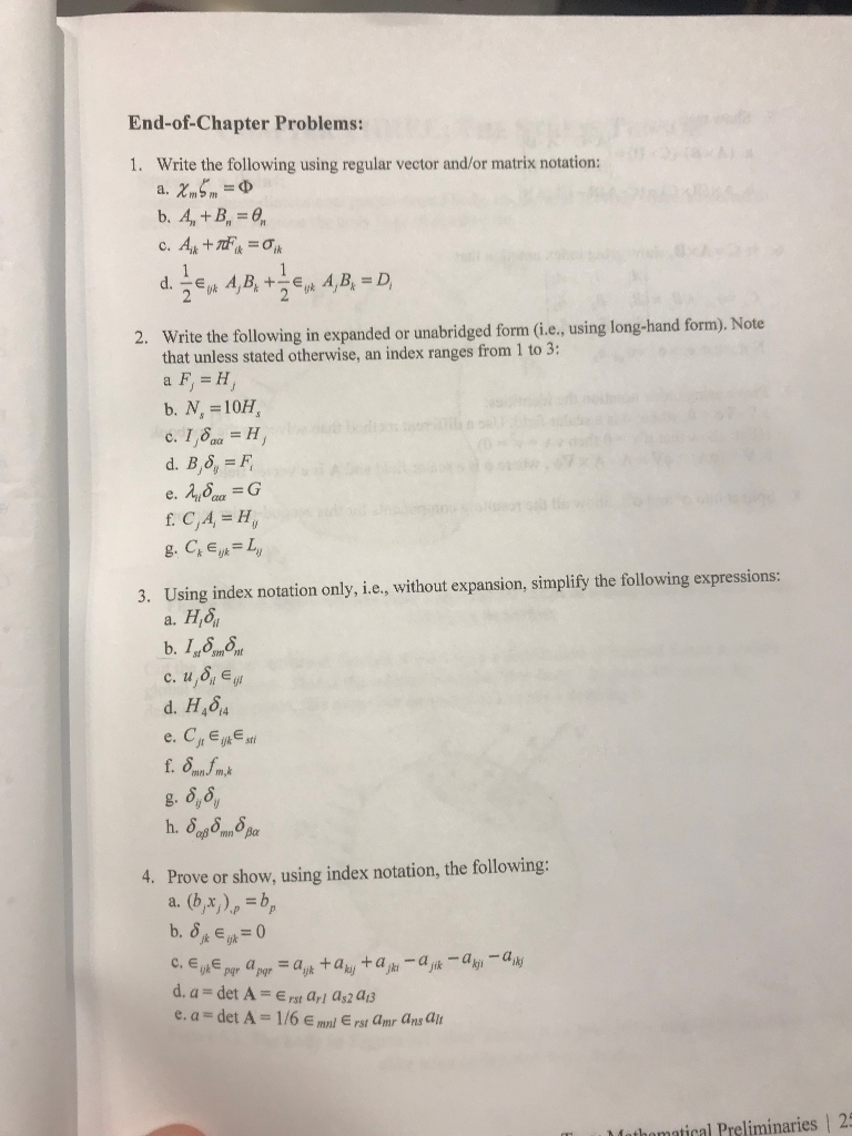 End Of Chapter Problems 1 Write The Following Us Chegg Com