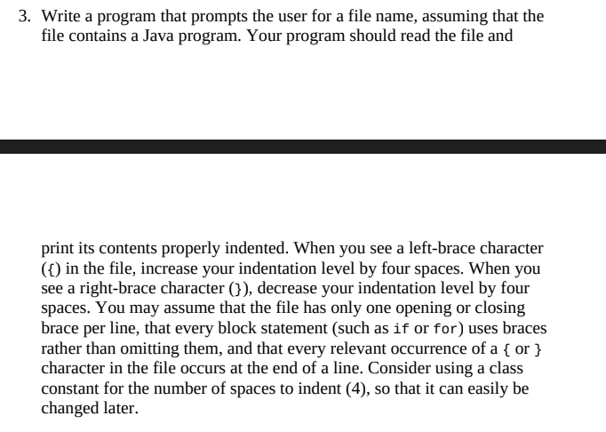Solved 3. Write a program that prompts the user for a file | Chegg.com