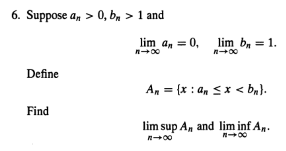Solved 6. Suppose an>0,bn>1 and limn→∞an=0,limn→∞bn=1. | Chegg.com