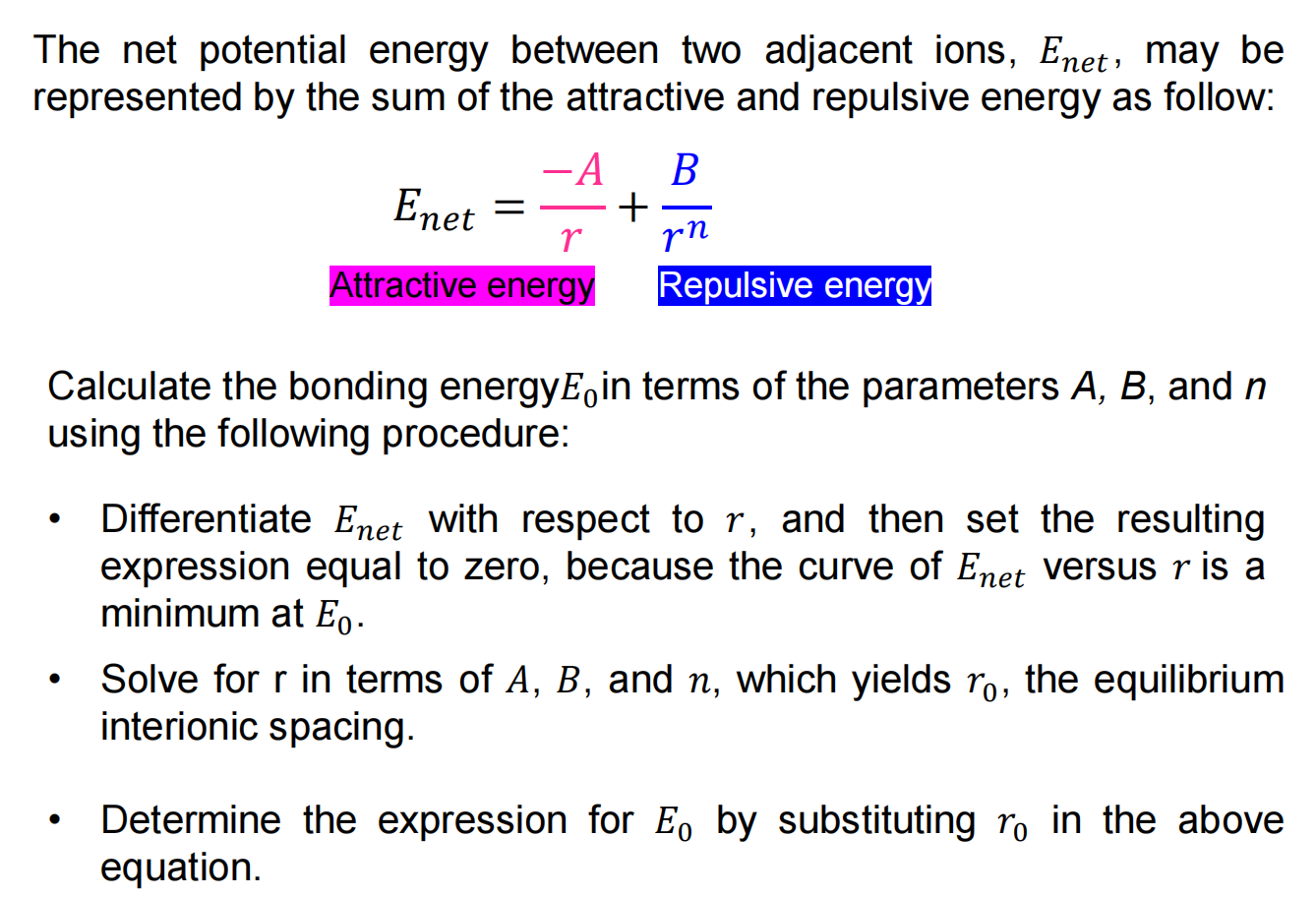 Solved The Net Potential Energy Between Two Adjacent Ions, | Chegg.com