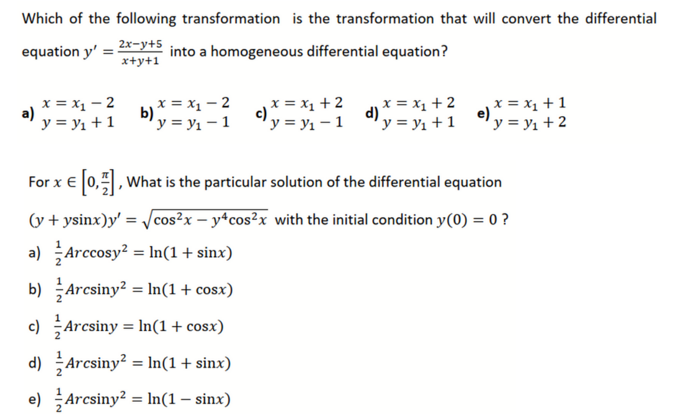 Solved Which of the following transformation is the | Chegg.com