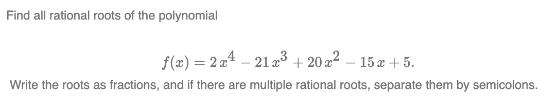 Solved Find All Rational Roots Of The Polynomial