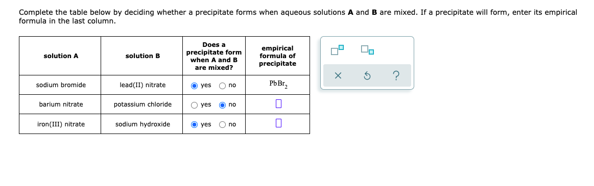 Solved Complete The Table Below By Deciding Whether A | Chegg.com