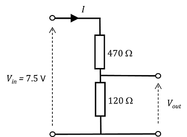 Solved In the voltage divider circuit shown, determine the | Chegg.com