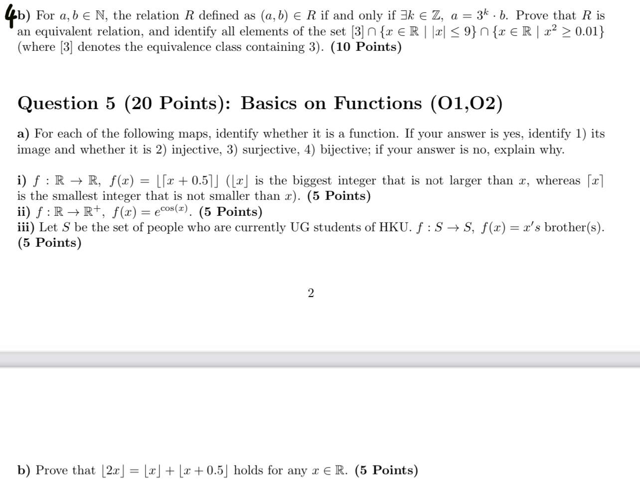 Solved (b) For A,b∈N, The Relation R Defined As (a,b)∈R If | Chegg.com