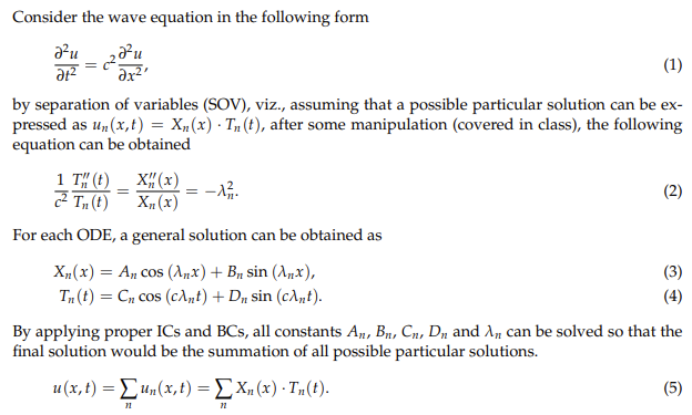 Solved Solve the question below using separation of | Chegg.com