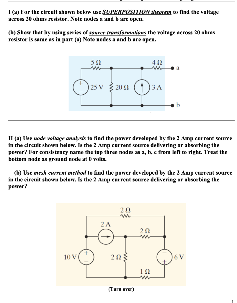 Solved Please Help Me Solve The Following Circuits. I Am | Chegg.com