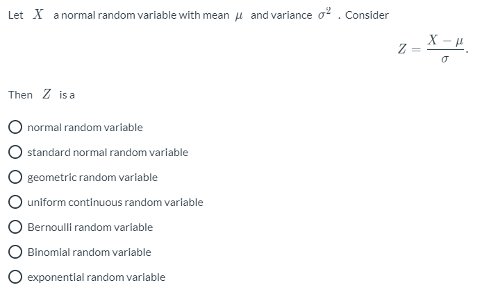 Solved Let X a normal random variable with mean u and | Chegg.com