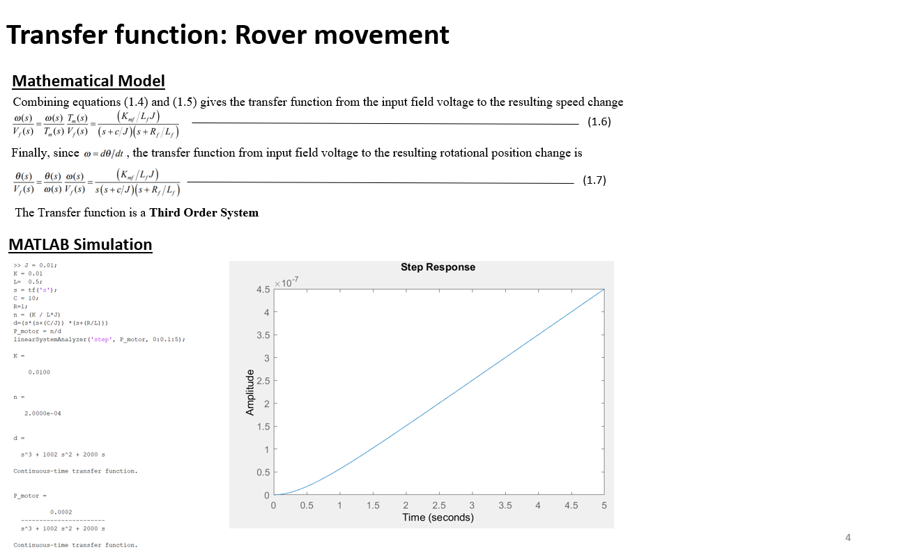 Solved Transfer function: Mobile robot movement armature | Chegg.com