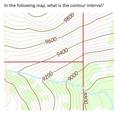 Solved In The Following Map What Is The Contour Chegg Com   PhpU6lb95