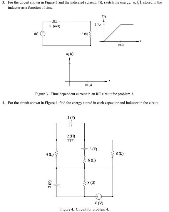 Solved 3. For the circuit shown in Figure 3 and the | Chegg.com