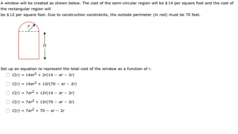 Solved A window will be created as shown below. The cost of | Chegg.com