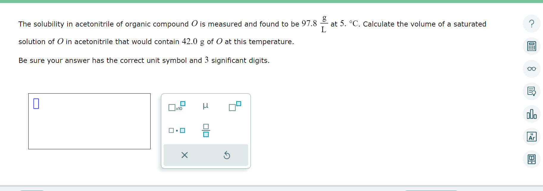 Solved The solubility in acetonitrile of organic compound O