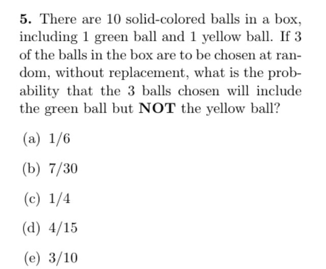 Solved There are 10 solidcolored balls in a box, including