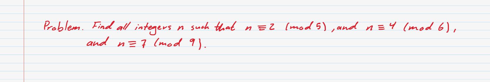 Solved Problem. Find all integers. n such that nez (mod 5), | Chegg.com