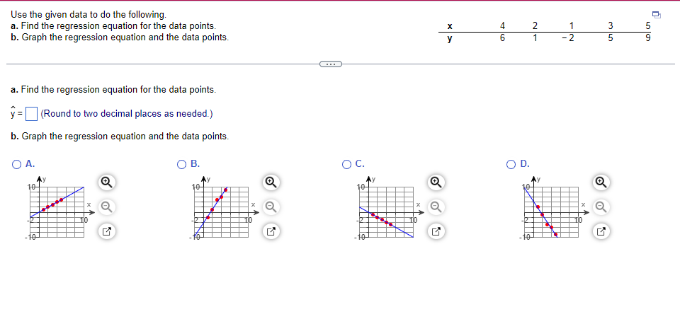 Solved Use the given data set to answer parts (a) and (b). | Chegg.com