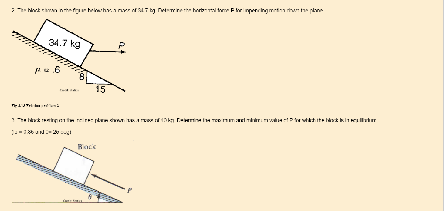 solved-2-the-block-shown-in-the-figure-below-has-a-mass-of-chegg