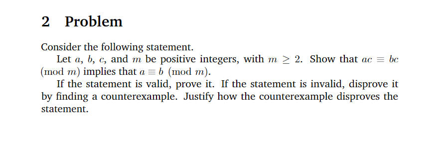 Solved 2 Problem Consider The Following Statement. Let A, B, | Chegg.com