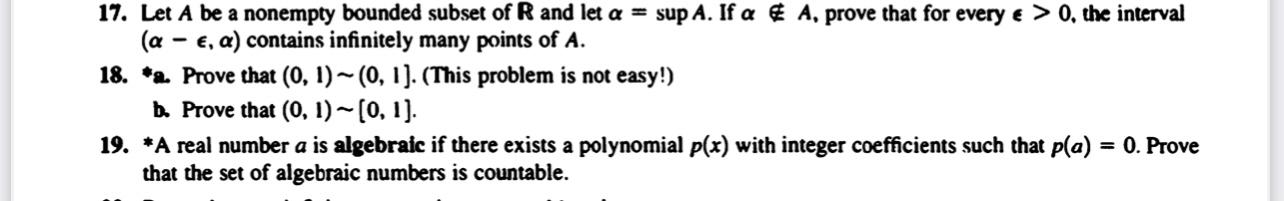 Solved 17. Let A Be A Nonempty Bounded Subset Of R And Let A | Chegg.com