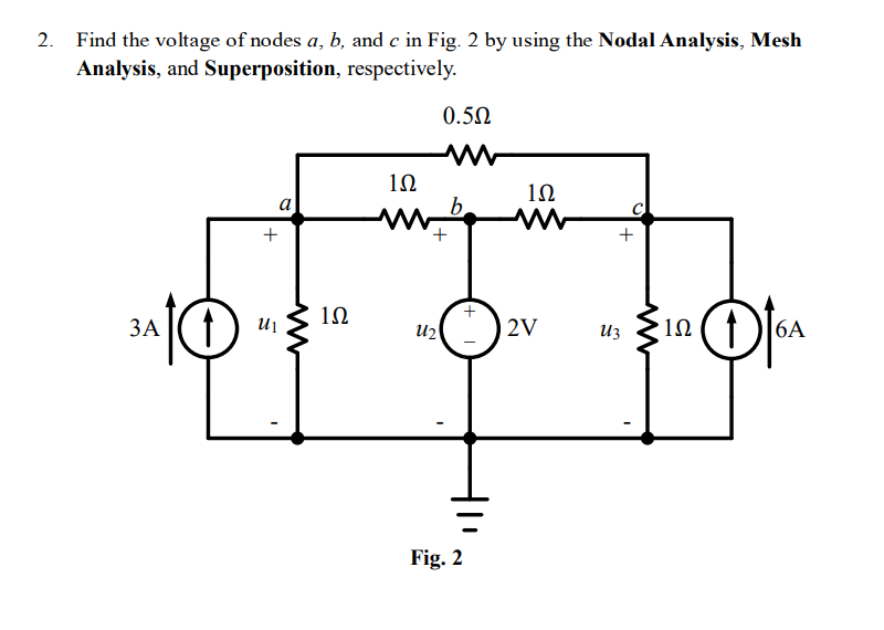 Solved Please provide 3 ﻿methods (nodal analysis, mesh | Chegg.com