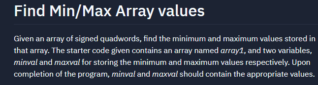 Solved Find Min/Max Array Values Given An Array Of Signed | Chegg.com