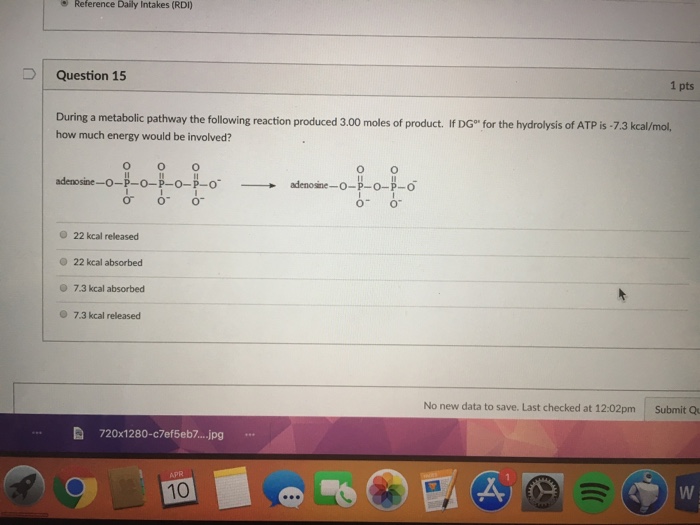 Solved Reference Daily Intakes (RDI) DQuestion 15 1 pts | Chegg.com
