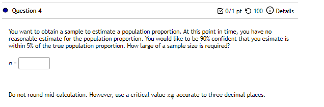 Solved You want to obtain a sample to estimate a population | Chegg.com