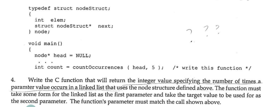 Solved typedef struct nodeStruct elem struct node Struct * | Chegg.com