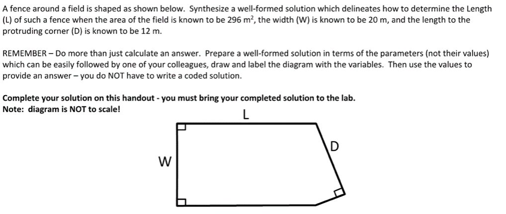 Solved A fence around a field is shaped as shown below. | Chegg.com