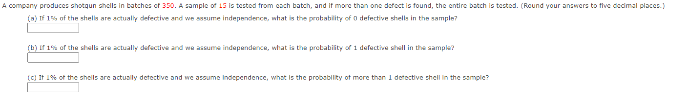Solved (a) If 1% of the shells are actually defective and we | Chegg.com
