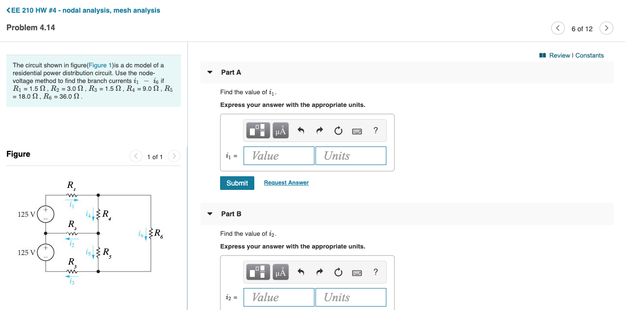 Solved Review Constants Part A The circuit shown in | Chegg.com