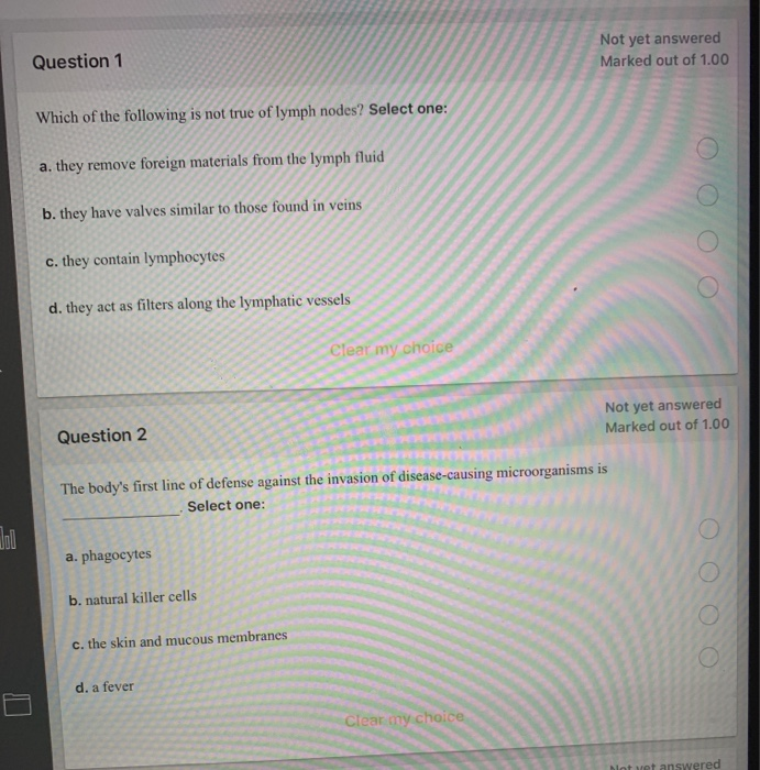 Solved Question 1 Not yet answered Marked out of 1.00 Which | Chegg.com