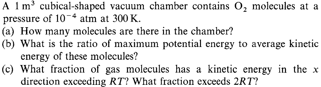 Solved A 1 m3 cubical-shaped vacuum chamber contains O, | Chegg.com