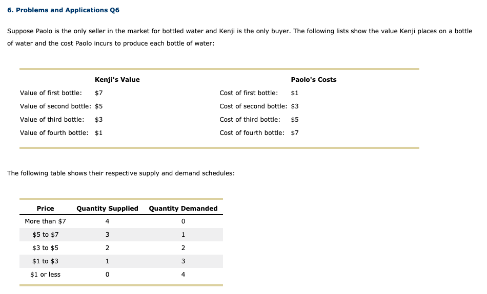 Solved 6. Problems and Applications Q6 Suppose Paolo is the