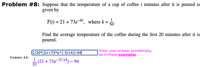 Solved Problem \#8: Suppose that the temperature of a cup of | Chegg.com