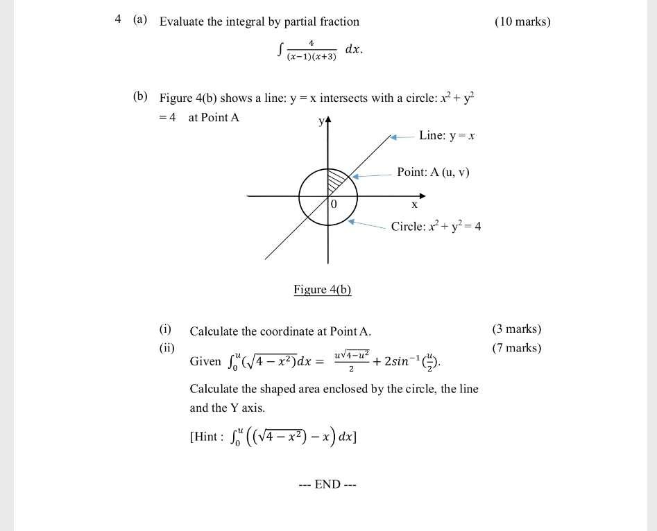Solved 4 (a) Evaluate the integral by partial fraction | Chegg.com