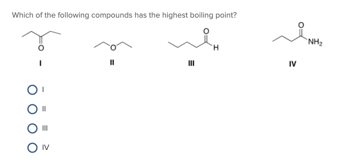 Solved Which Of The Following Compounds Has The Highest | Chegg.com Solved Which Of The Following Compounds Has The Highest | Chegg.com