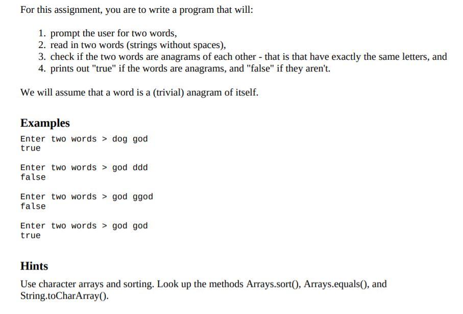 Solved For this assignment, you are to write a program that | Chegg.com