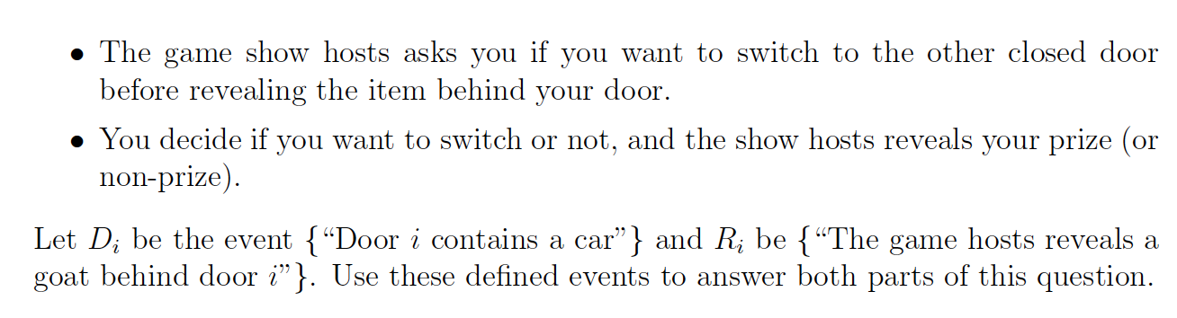 Solved 5 Consider The Monty Hall Problem A Game Show Ho