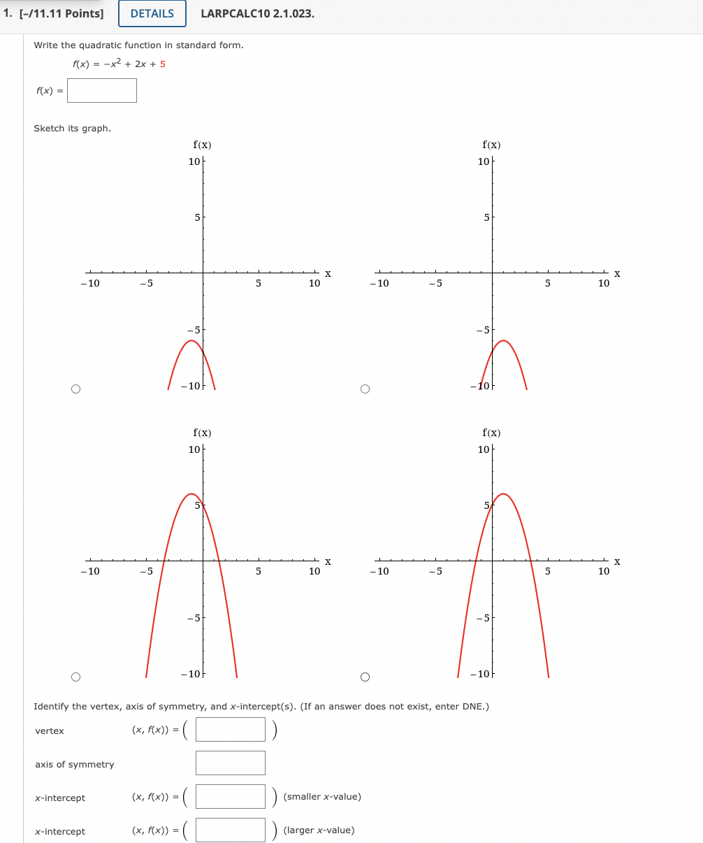 solved-write-the-quadratic-function-in-standard-form-chegg