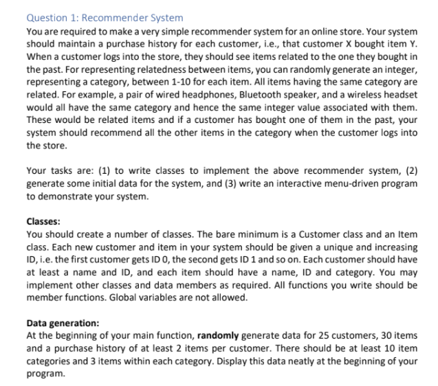 Solved USE C++ AND DONOT COPY PASTE PREVIOUS CHEGG CODE AS | Chegg.com