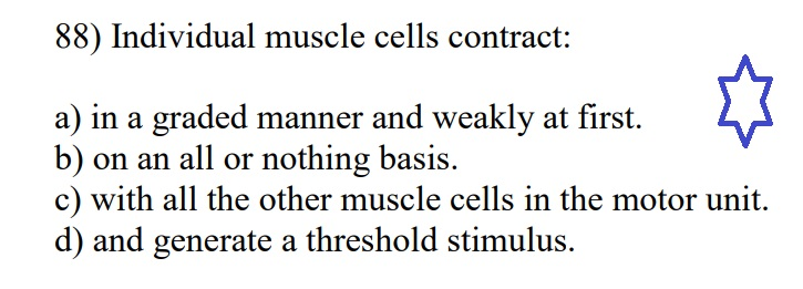 Solved 88 Individual Muscle Cells Contract A In A Graded Chegg Com